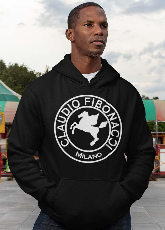 Herren Hoodie Claudio Fibonacci Rubber Logo