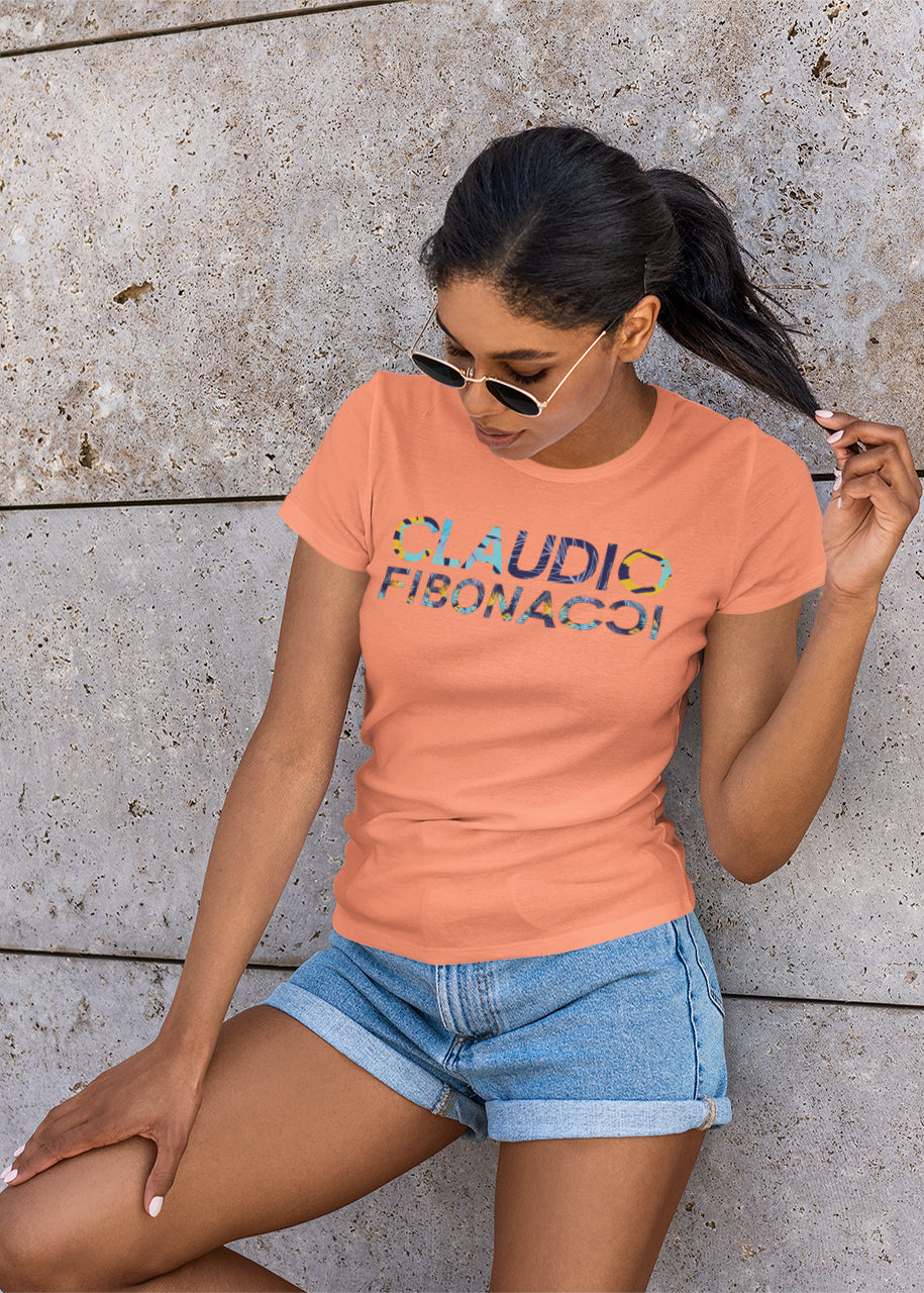 Monogram Baumwoll T-Shirt Tropical Pastel Damen