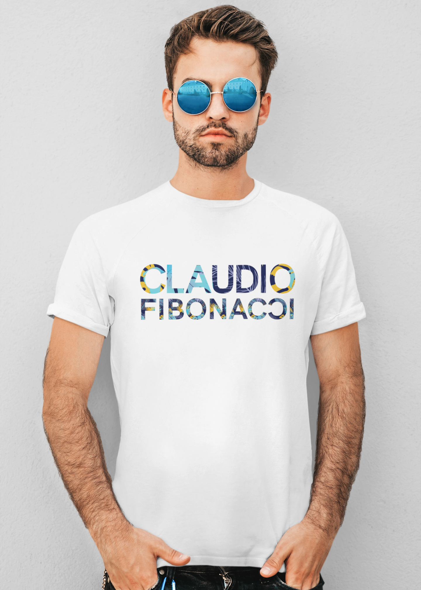 Monogram Cotton T-Shirt Tropical Pastel Logo