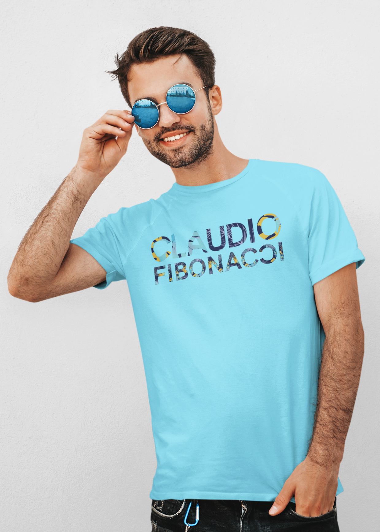 Monogram Cotton T-Shirt Tropical Pastel Logo