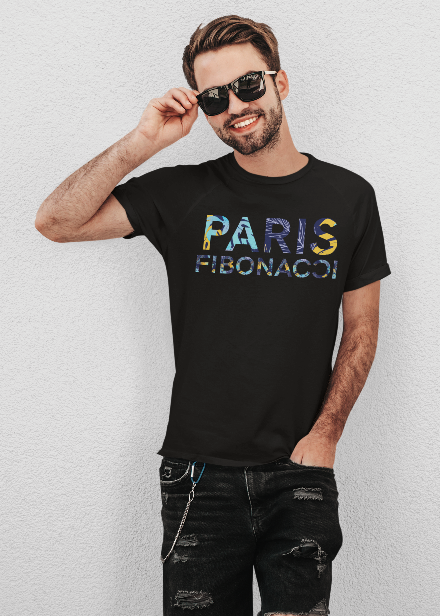 Monogram Baumwoll T-Shirt Tropical Pastel Paris