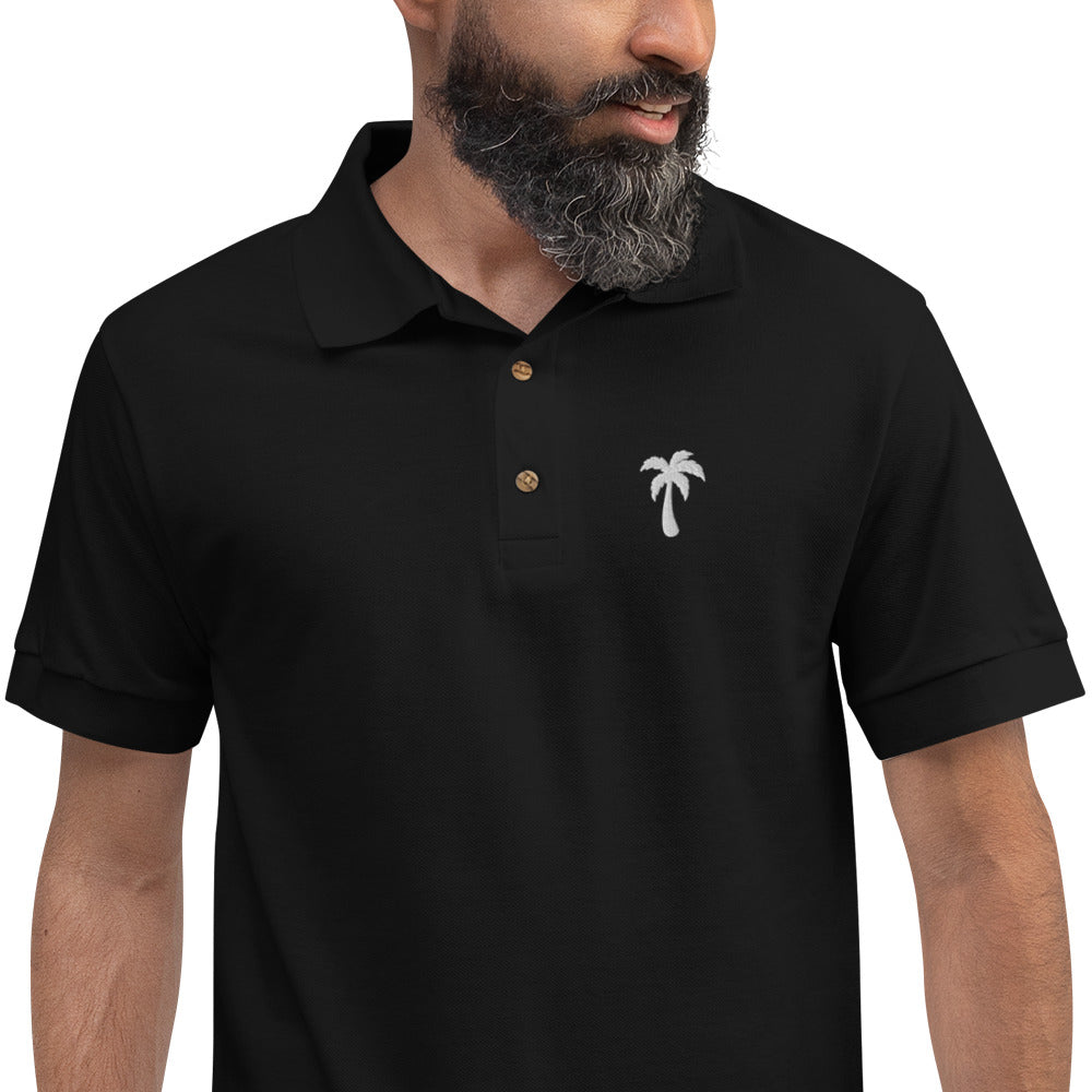 Palmtree Polo Shirt Black