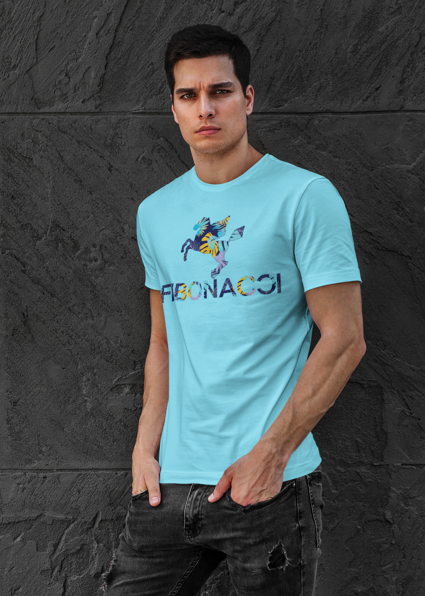 Monogram Cotton T-Shirt Tropical Pastel Pegasus